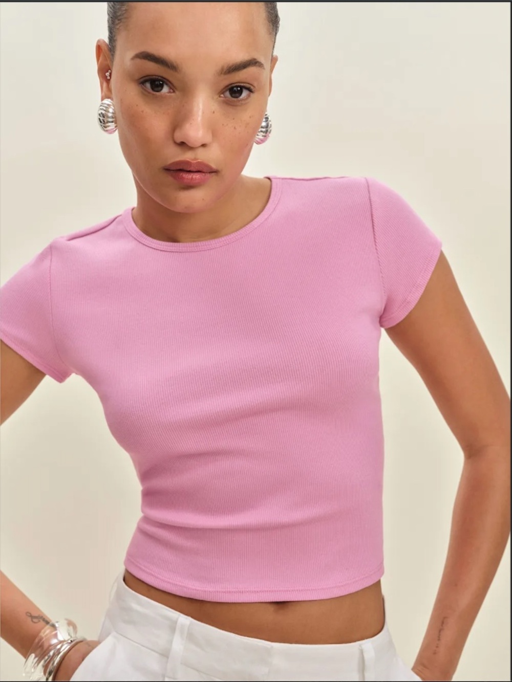 NWT Reformation Muse Tee - Pink